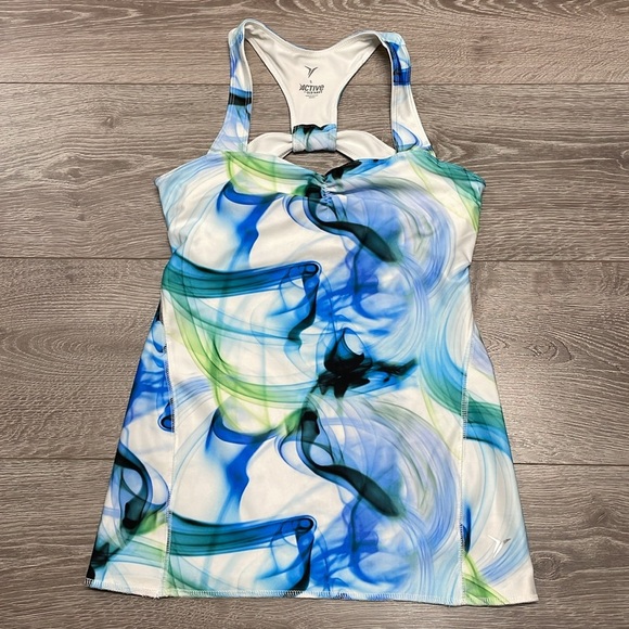 Old Navy Active Workout Tank Built in Bra Cutout Back S - Picture 7 of 16